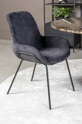 LIVINGSTON DINING CHAIR AQUILA ANTHRACITE