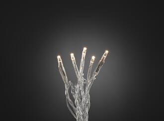 Minilys 20 LED klar kabel varmhvit