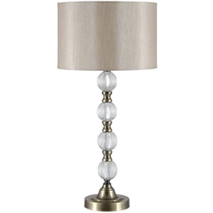LEBUS BRASS TABLE LAMP INK. SHADE