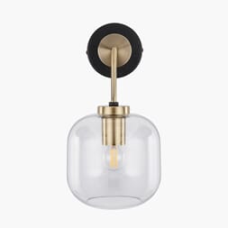 FLORENCE BLACK AND GLASS WALL LAMP