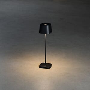 Trådløs bordlampe sort dimmbar 20,5 cm