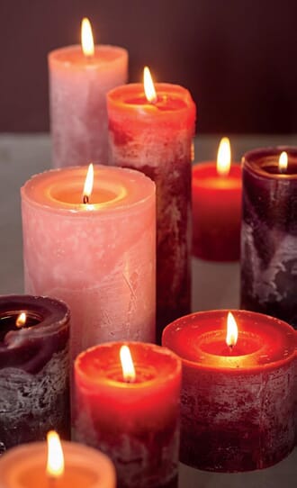 LUDO CANDLE Ø10X15 RED