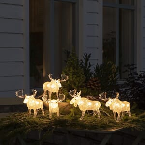 5 elger med varmhvite LED