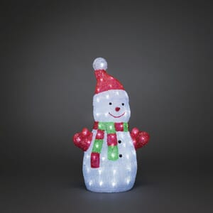 Snømann 50 cm hvite LED