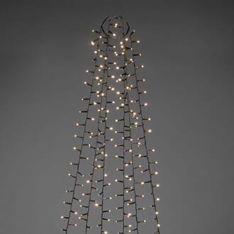 Ringslynge 2,4 m cluster 6 x 110 varmhvite LED