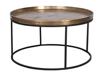 NORTHLAND COFFEE TABLE ANTIQUE GOLD S Ø50x40