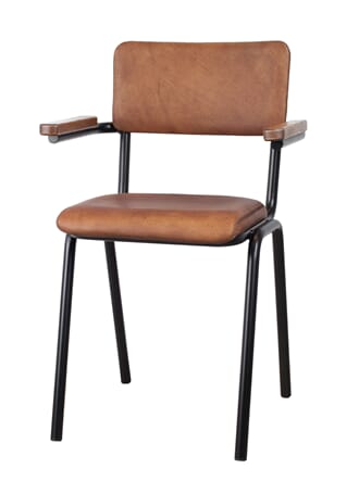 SCHOOLCHAIR WITH ARMS LIGHT BROWN