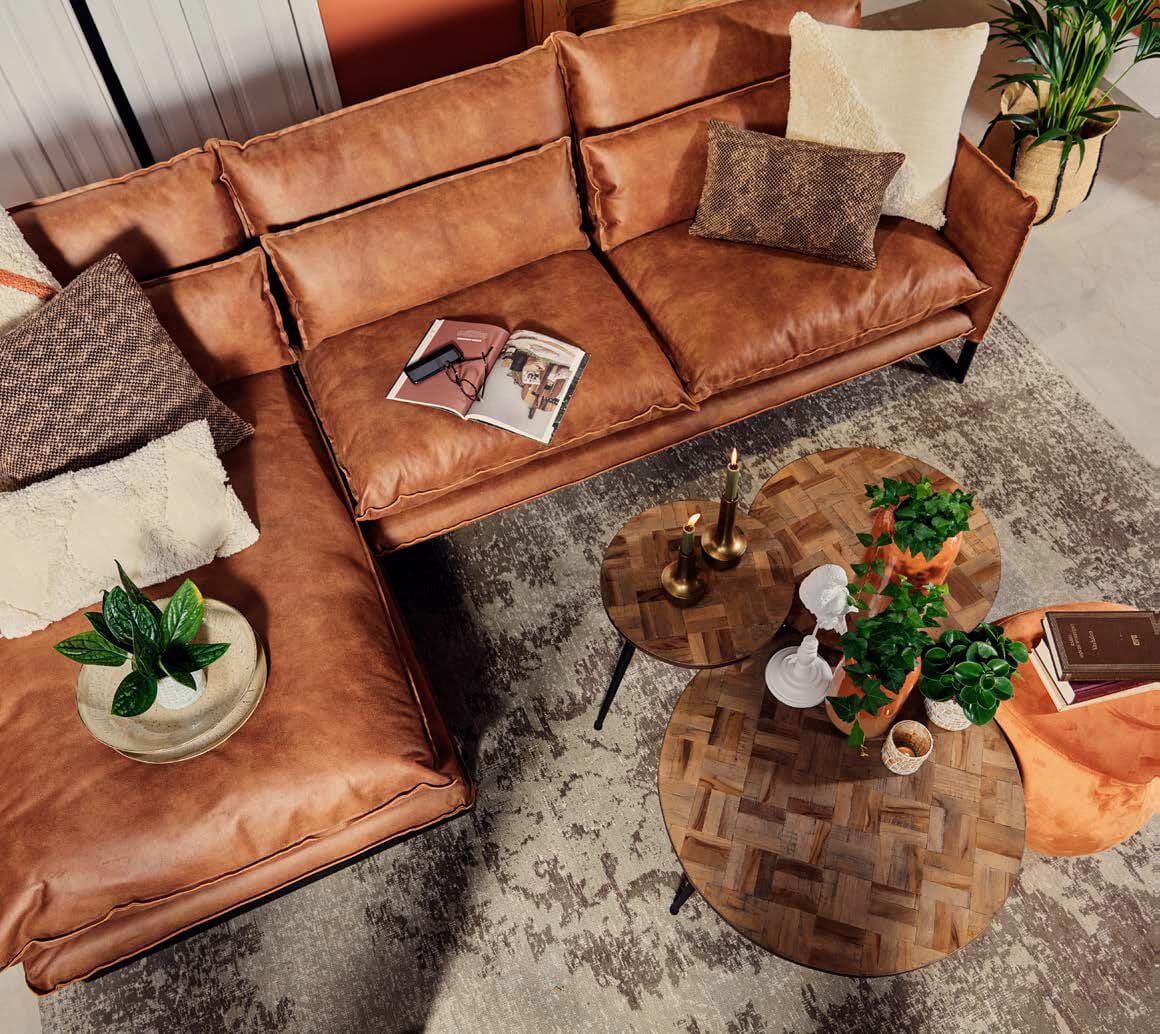 MILAN LOUNGE SOFA LEFT MERSEY COGNAC Trend Collection AS Sofa Lenestol Milan 1 seter Mercey Skinn Cognac