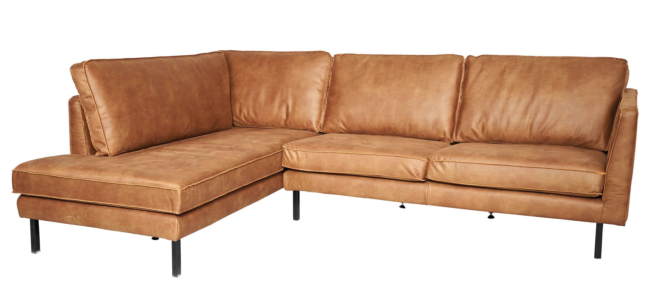 PERUGIA LOUNGE SOFA LEFT MERSEY COGNAC Trend Collection AS Sofa Lenestol Milan 1 seter Mercey Skinn Cognac