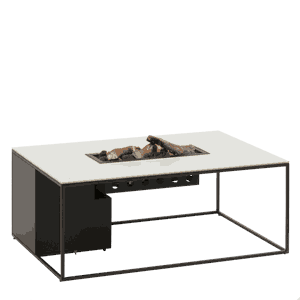 COSIDESIGN LINE 120 BLACK FRAME/WHITE MARBLE LOOK TABLE TOP