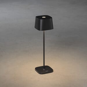 Capri bordlampe sort med dimmer 37 cm