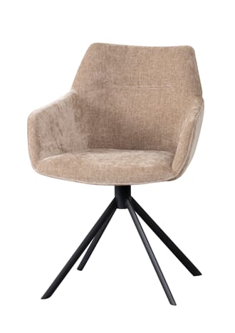 JOHNSON ROTATING DINING CHAIR CROWN SAND W59xD60xH84