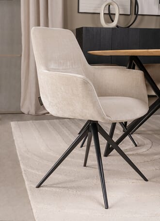 NEBRASKA DINING CHAIR ECRU