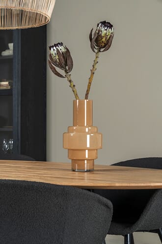 JANNA VASE WARM TAUPE