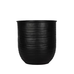 FUMI ALUMINIUM FLOWERPOT BLACK L