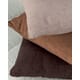 LINEN PILLOW ORANGE BROWN 50X50 CM