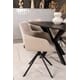 JOHNSON ROTATING DINING CHAIR BOUCLE ECRU W59/D60/H84