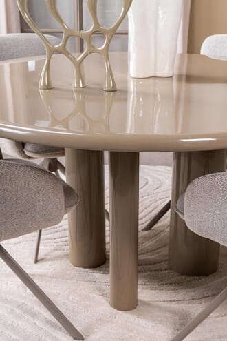 MEDORA DINING TABLE ROUND GREY OLIVE Ø130 XH76