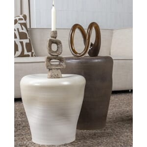 DUUK COFFEE TABLE ECRU M Ø35 x H36cm