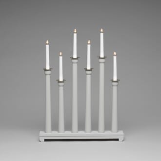 Adventstake 6 armet grå