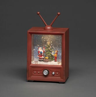 Vannfyllt TV med nisse
