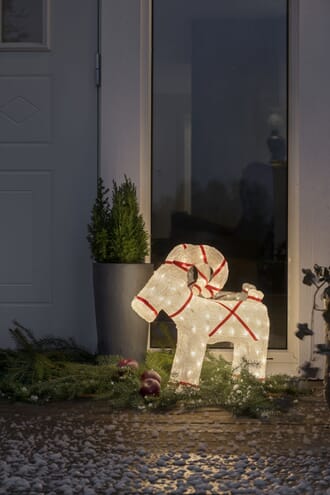 Transparent julebukk 48 cm