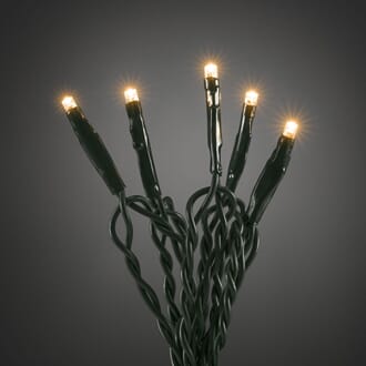 Minilys 200 LED grønn kabel amber