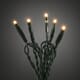 Minilys 200 LED grønn kabel amber