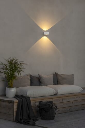 Gela opp/ned hvit 2x6 W LED