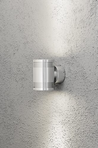 Monza opp/ned 12x1W high power LED aluminium