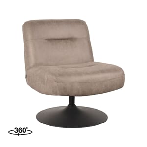ELI LOUNGE CHAIR TAUPE MICRO SUEDE