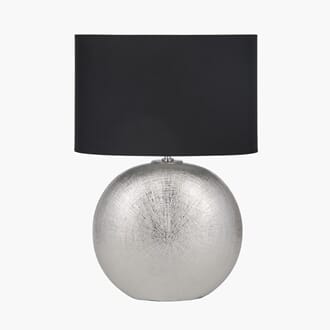 ALPHA NICKEL TABLE LAMP INK. SHADE