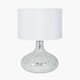 EVIE SILVER & WHITE MOSAIC MIRROR TABLE LAMP
