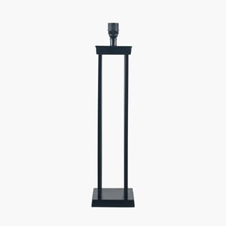 LANGSTON MATT BLACK METAL FOUR POST TABLE LAMP