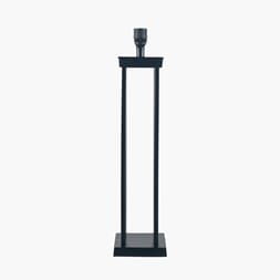 LANGSTON MATT BLACK METAL FOUR POST TABLE LAMP