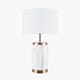 CARRARA MARBLE EFFECT CERAMIC TABLE LAMP INK. SHADE