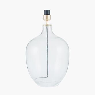 CLEAR BUBBLE GLASS TABLE LAMP