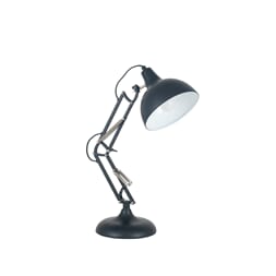 ALONZO MATT BLACK METAL ANGLED TASK TABLE LAMP