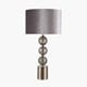 HARRIS TALL ANTIQUE BRASS AND SMOKE GLASS TABLE LAMP