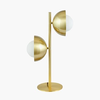 ESTELLE BRUSHED BRASS & WHITE ORD TABLE LAMP