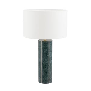 VENETIA GREEN AND GOLD TABLE LAMP INK. SHADE