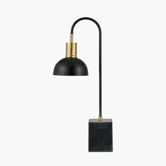 MAYFAIR MATT BLACK DOMED TABLE LAMP