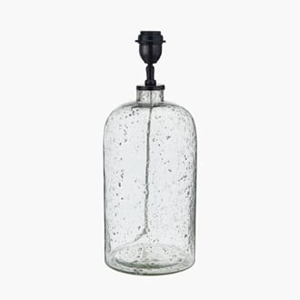 OPHELIA GREY BUBBLE GLASS TABLE LAMP