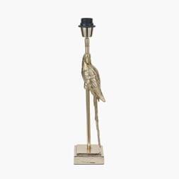 LORI SHINY GOLD METAL PARROT TABLE LAMP