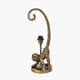 VERVET ANTIQUE BRASS METAL MONKEY TABLE LAMP