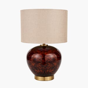 LUCIEN GLASS TABLE LAMP INK. SHADE