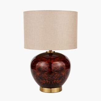 LUCIEN GLASS TABLE LAMP INK. SHADE