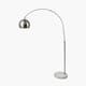 FELICIANI SILVERT METAL AND MARBLE FLOOR LAMP