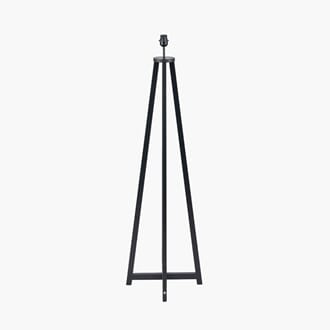 WHITBY MATT BLACK WOOD TAPERED FLOOR LAMP