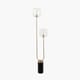 FLORENCE BLACK AND GLASS FLOOR LAMP